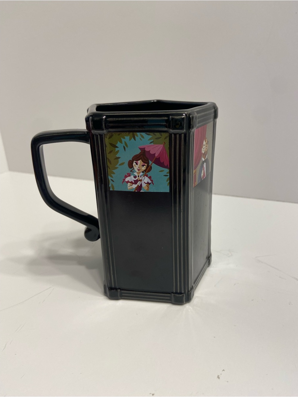 Disney Haunted Mansion Stretching Room Portraits Pentagonal Mug Hallmark Black